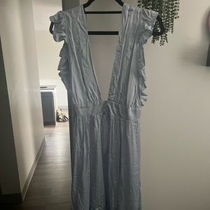 Stillwater Periwinkle midi dress, tie in the back